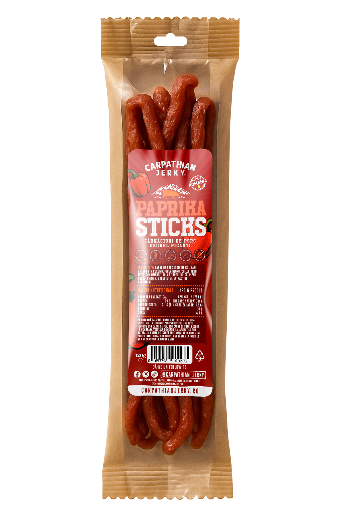 Carpathian Jerky Paprika Sticks