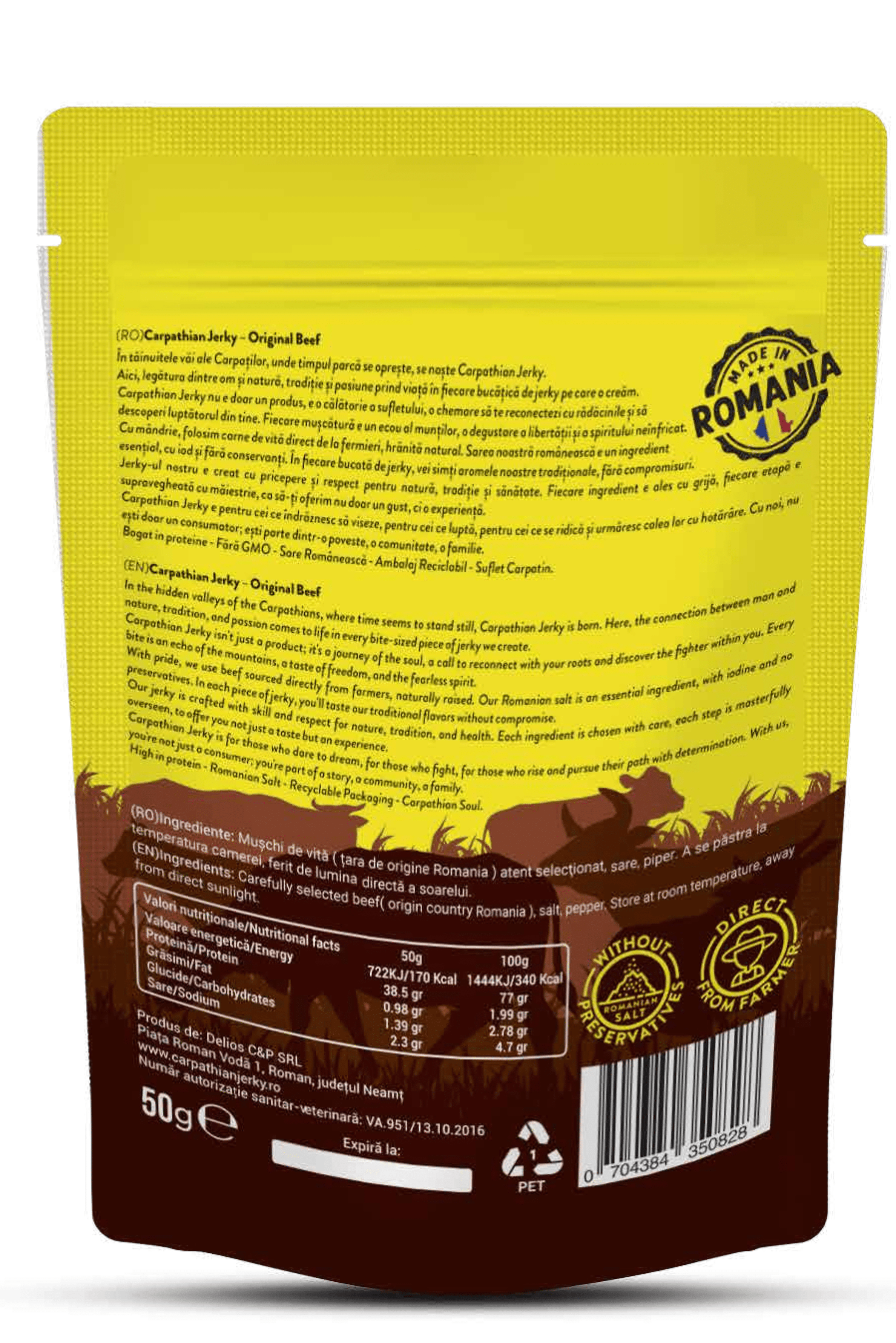 Carpathian Jerky Original Beef - Carpathian Jerky